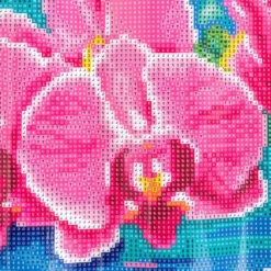Diamond-Painting-Bild, Orchideen, 35cm x 25cm, inkl. Werkzeug