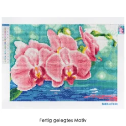 Diamond-Painting-Bild, Orchideen, 35cm x 25cm, inkl. Werkzeug