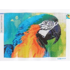 Diamond-Painting-Bild, Papagei, 35cm x 25cm, inkl. Werkzeug