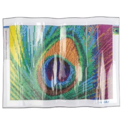 Diamond-Painting-Bild, Pfauenfeder, 25cm x 35cm, inkl. Werkzeug