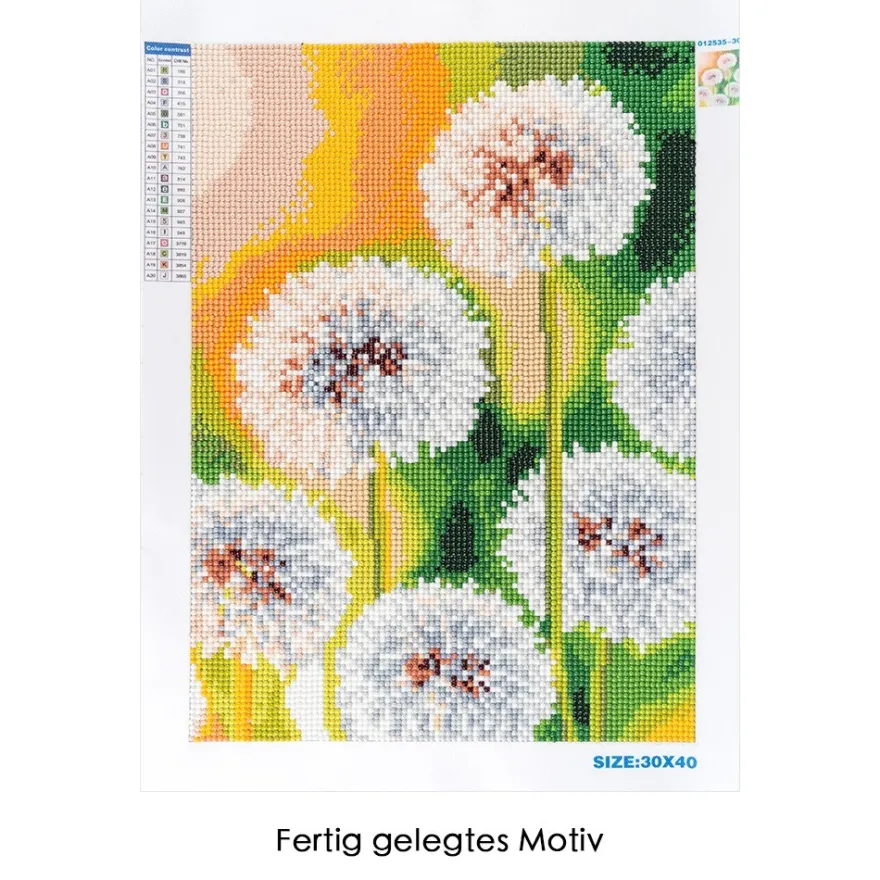 Diamond-Painting-Bild, Pusteblumen, 25cm x 35cm, inkl. Werkzeug