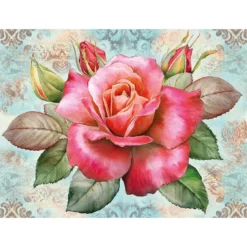 Diamond-Painting-Bild, Rose, 35cm x 25cm, inkl. Werkzeug