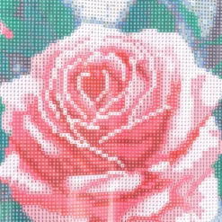 Diamond-Painting-Bild, Rose mit Knospen 2, 35cm x 25cm, inkl. Werkzeug