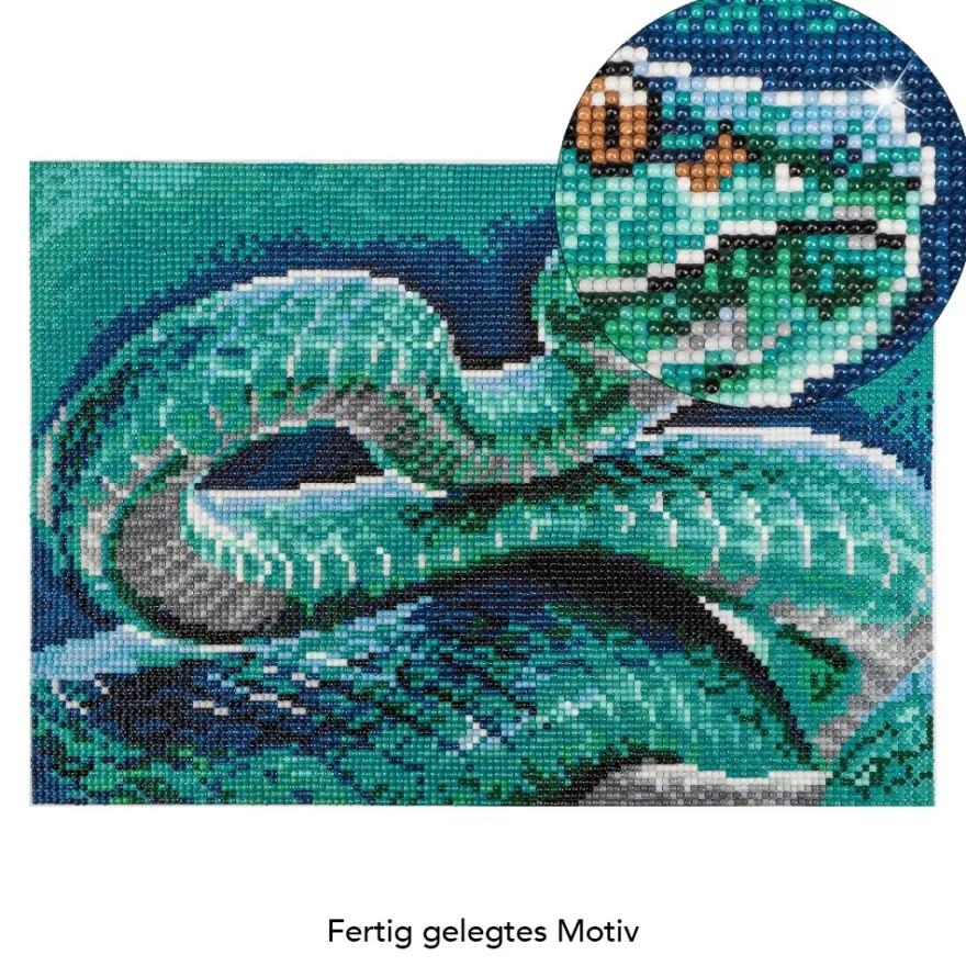 Diamond-Painting-Bild, Schlange, 25cm x 35cm, inkl. Werkzeug