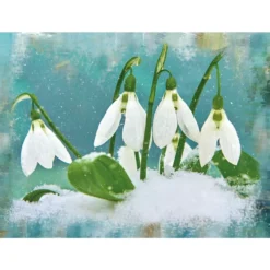 Diamond-Painting-Bild, Schneeglöckchen, 35cm x 25cm, inkl. Werkzeug