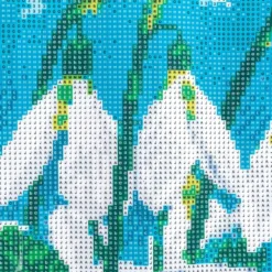 Diamond-Painting-Bild, Schneeglöckchen, 35cm x 25cm, inkl. Werkzeug