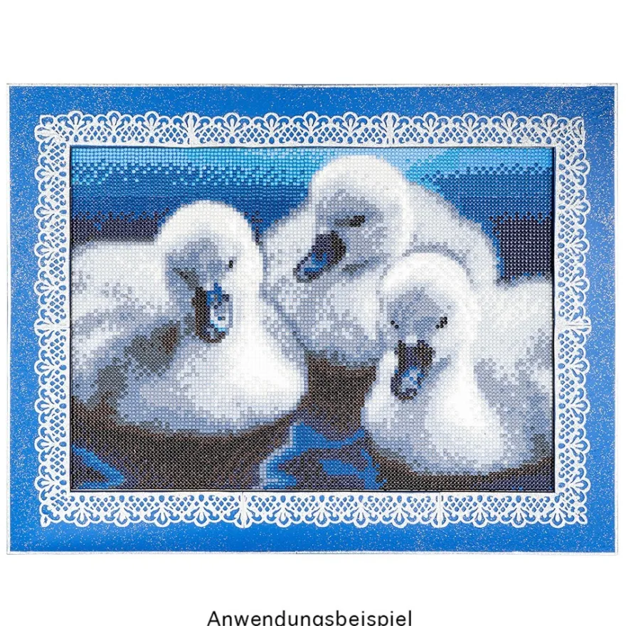 Diamond-Painting-Bild, Schwanküken, 35cm x 25cm, inkl. Werkzeug