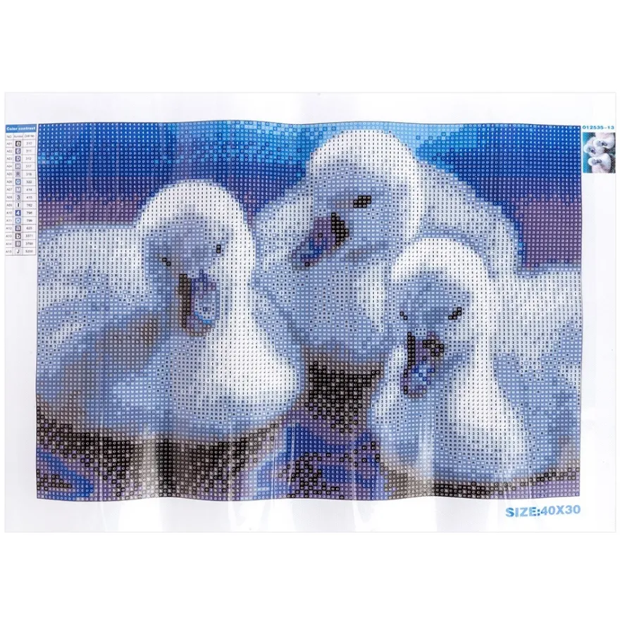 Diamond-Painting-Bild, Schwanküken, 35cm x 25cm, inkl. Werkzeug