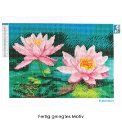 Diamond-Painting-Bild, Seerosen, 35cm x 25cm, inkl. Werkzeug