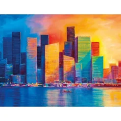 Diamond-Painting-Bild, Skyline, 35cm x 25cm, inkl. Werkzeug