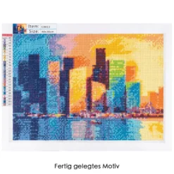 Diamond-Painting-Bild, Skyline, 35cm x 25cm, inkl. Werkzeug