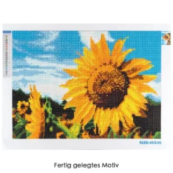Diamond-Painting-Bild, Sonnenblume, 35cm x 25cm, inkl. Werkzeug