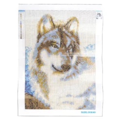 Diamond-Painting-Bild, Strass, Wolf, 25cm x 35cm, inkl. Werkzeug