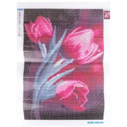 Diamond-Painting-Bild, Tulpen, 25cm x 35cm, inkl. Werkzeug
