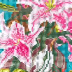 Diamond-Painting-Bild, Vase mit Lilien, 25cm x 35cm, inkl. Werkzeug