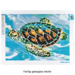 Diamond-Painting-Bild, Wasserschildkröte, 35cm x 25cm, inkl. Werkzeug
