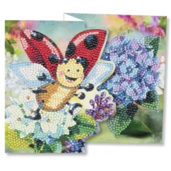 Diamond-Painting-Faltkarte zum Aufstellen, Lucky Lo, 370g/m², inkl. Umschlag & Werkzeug