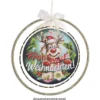 Diamond-Painting-Fensterbild, Rentier Rudolph - Frohe Weihnachten!, Ø18,3cm, inkl. Zubehör