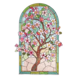 Diamond-Painting-Fensterbild, Glaskunst-Optik XL, Kirschbaum, 23,2cm x 35,5cm, 500µ