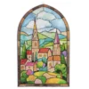 Diamond-Painting-Fensterbild, Glaskunst-Optik XL, Sommerdorf, 22,2cm x 35,6cm, 500µ