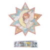 Diamond-Painting-Fensterbild, Stern, Engel im Mond, 25cm x 25,1cm, 500g/m², doppelseitig