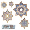 Diamond-Painting-Fensterbilder Sterne, Modern 1, versch. Größen, doppelseitig, 5 Stück