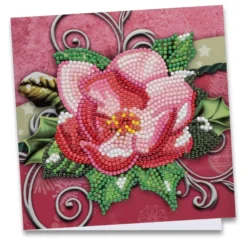 Diamond-Painting-Grußkarte, Christrose, 16cm x 16cm, inkl. Zubehör