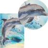 Diamond-Painting-Grußkarte, Delfin, 11,5cm x 16,5cm, inkl. Zubehör
