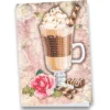 Diamond-Painting-Grußkarte, Eiskaffee, 11,5cm x 16,5cm, inkl. Zubehör