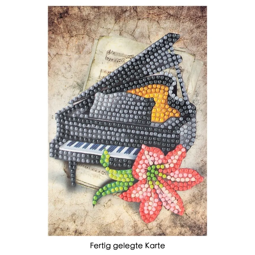 Diamond-Painting-Grußkarte, Flügel, 11,5cm x 16,5cm, inkl. Zubehör