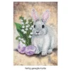 Diamond-Painting-Grußkarte, Hase 3, 11,5cm x 16,5cm, inkl. Zubehör