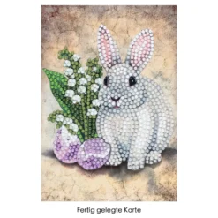Diamond-Painting-Grußkarte, Hase 3, 11,5cm x 16,5cm, inkl. Zubehör