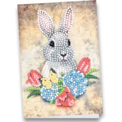Diamond-Painting-Grußkarte, Hase 2, 11,5cm x 16,5cm, inkl. Zubehör