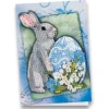 Diamond-Painting-Grußkarte, Kaninchen mit Osterei, 11,5cm x 16,5cm, inkl. Zubehör