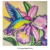 Diamond-Painting-Grußkarte, Kolibri 2, 16cm x 16cm, inkl. Zubehör