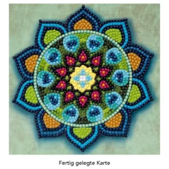 Diamond-Painting-Grußkarte, Mandala 2, 16cm x 16cm, inkl. Zubehör