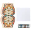 Diamond-Painting-Grußkarte Portemonnaie, Boho-Katze, Einleger & Umschlag