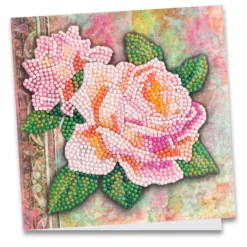 Diamond-Painting-Grußkarte, Rose 5, 16cm x 16cm, inkl. Zubehör