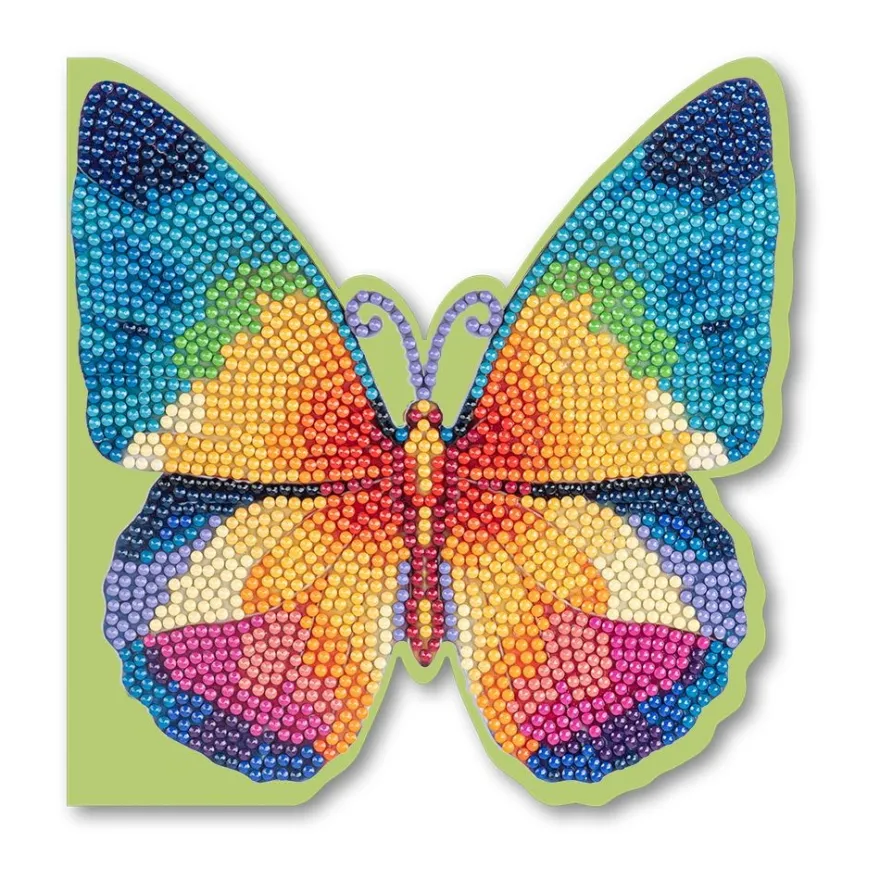 Diamond-Painting-Grußkarte, Schmetterling 2, inkl. Einleger & Umschlag
