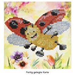 Diamond-Painting-Grußkarte, Strass, Lucky Lo, 16cm x 16cm, inkl. Zubehör