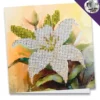 Diamond-Painting-Grußkarte, Strass, Lilie 1, 16cm x 16cm, inkl. Zubehör