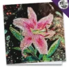 Diamond-Painting-Grußkarte, Strass, Lilie 3, 16cm x 16cm, inkl. Zubehör