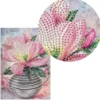 Diamond-Painting-Grußkarte, Strass, Magnolie in Vase 2, 11,5cm x 16,5cm, inkl. Zubehör