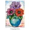 Diamond-Painting-Grußkarte, Strass, Anemonen in Vase, 11,5cm x 16,5cm, inkl. Zubehör