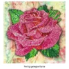 Diamond-Painting-Grußkarte, Strass, Rose in Pink, 16cm x 16cm, inkl. Zubehör