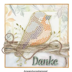 Diamond-Painting-Legevorlage, Niedliche Vögelchen, DIN A4