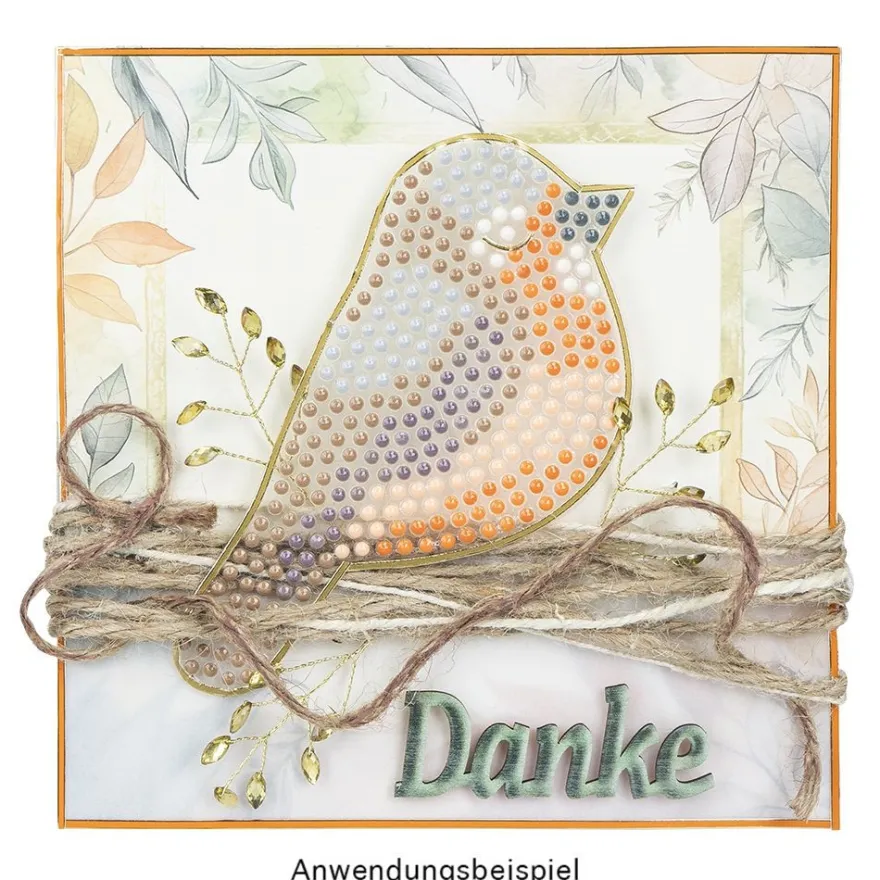 Diamond-Painting-Legevorlage, Niedliche Vögelchen, DIN A4
