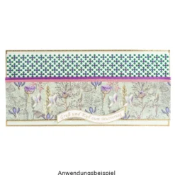 Diamond-Painting-Lineal, mit Blumen-Raster, für runde Steine, 22,5cm x 5cm