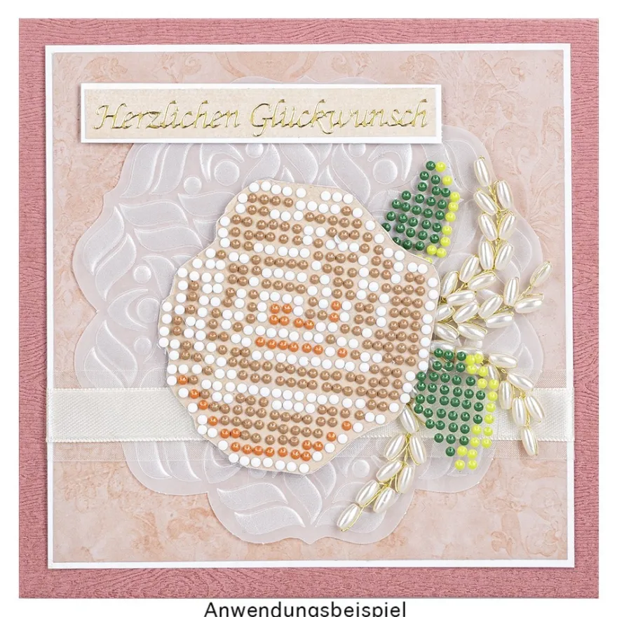 Diamond-Painting-Lineal, Rechteck, für runde Steine, Legefläche: 17,6cm x 18cm