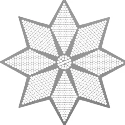 Diamond-Painting-Lineal, Stern 3, für runde Steine, Legefläche: 15,9cm x 15,9cm